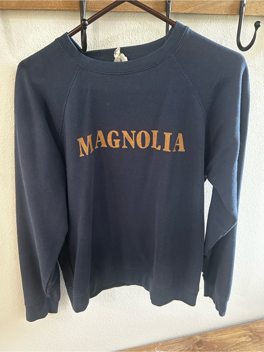 Magnolia Navy Sweatshirt with Gold Lettering - Crewneck